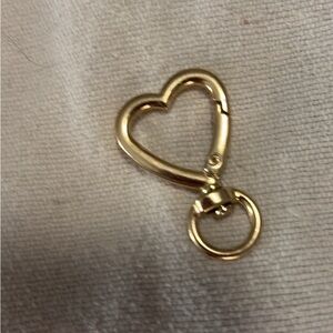 Gold Heart-Shaped Keychain